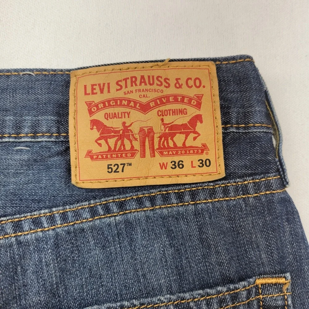 Levi's 527 Bootcut Jeans Mens 36x30 Blue Denim Medium Wash